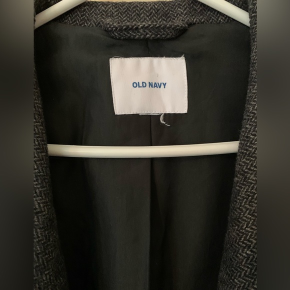 Old Navy, grey, size XL, long Pea coat, synthetic fabric blend, winter, office - Picture 6 of 6